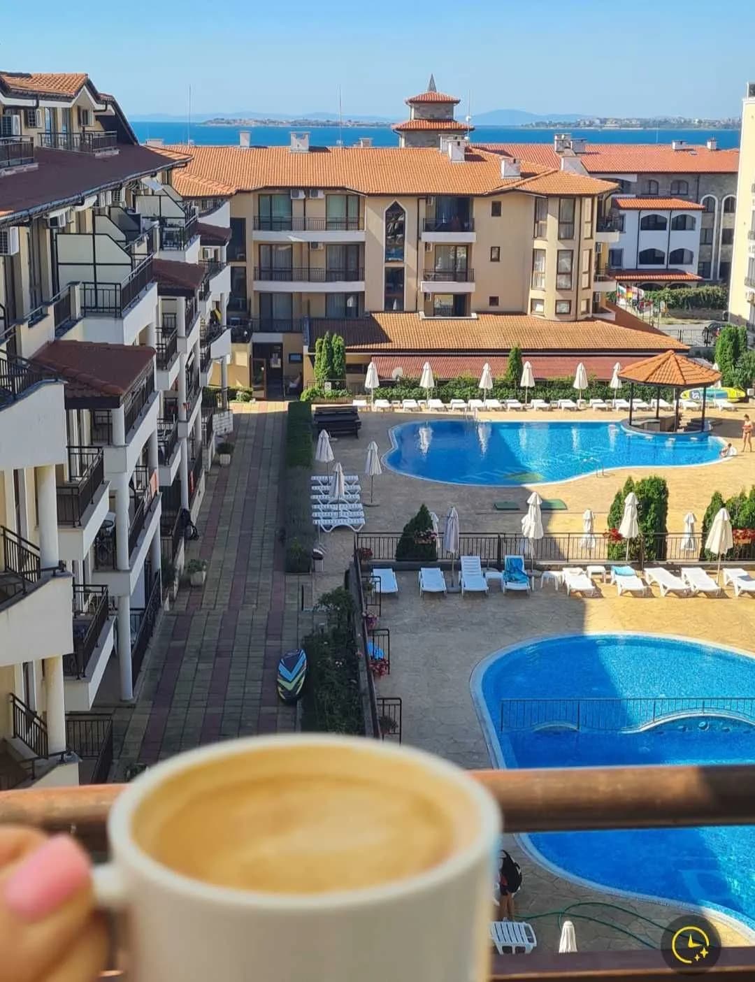 Sveti Vlas'ta Deniz Manzaralı 2 Yatak Odalı Daire