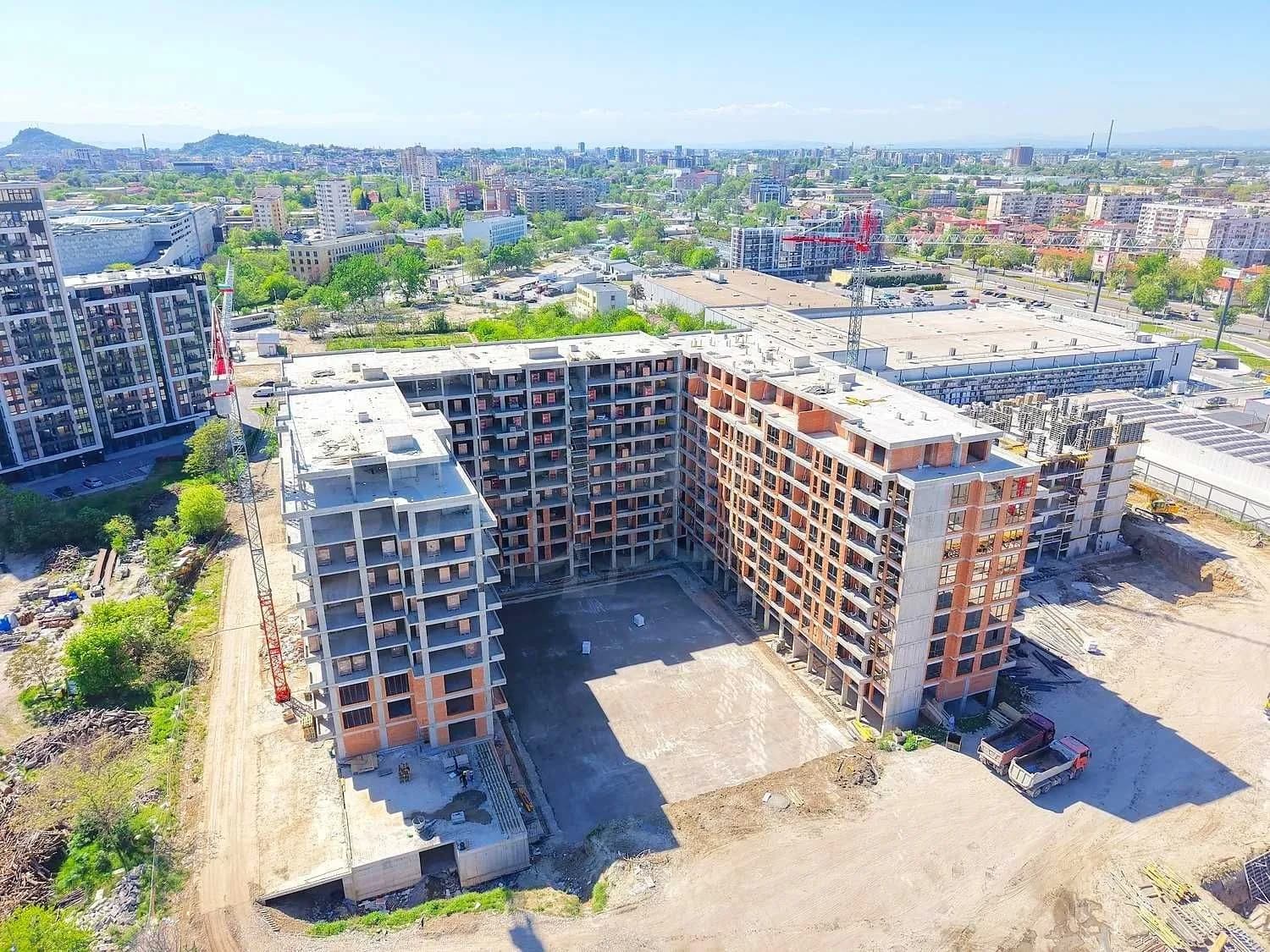 1 Odalı, Act 14 ile Trakia Green Park Kompleksinde Panoramik Şehir Manzaralı Daire